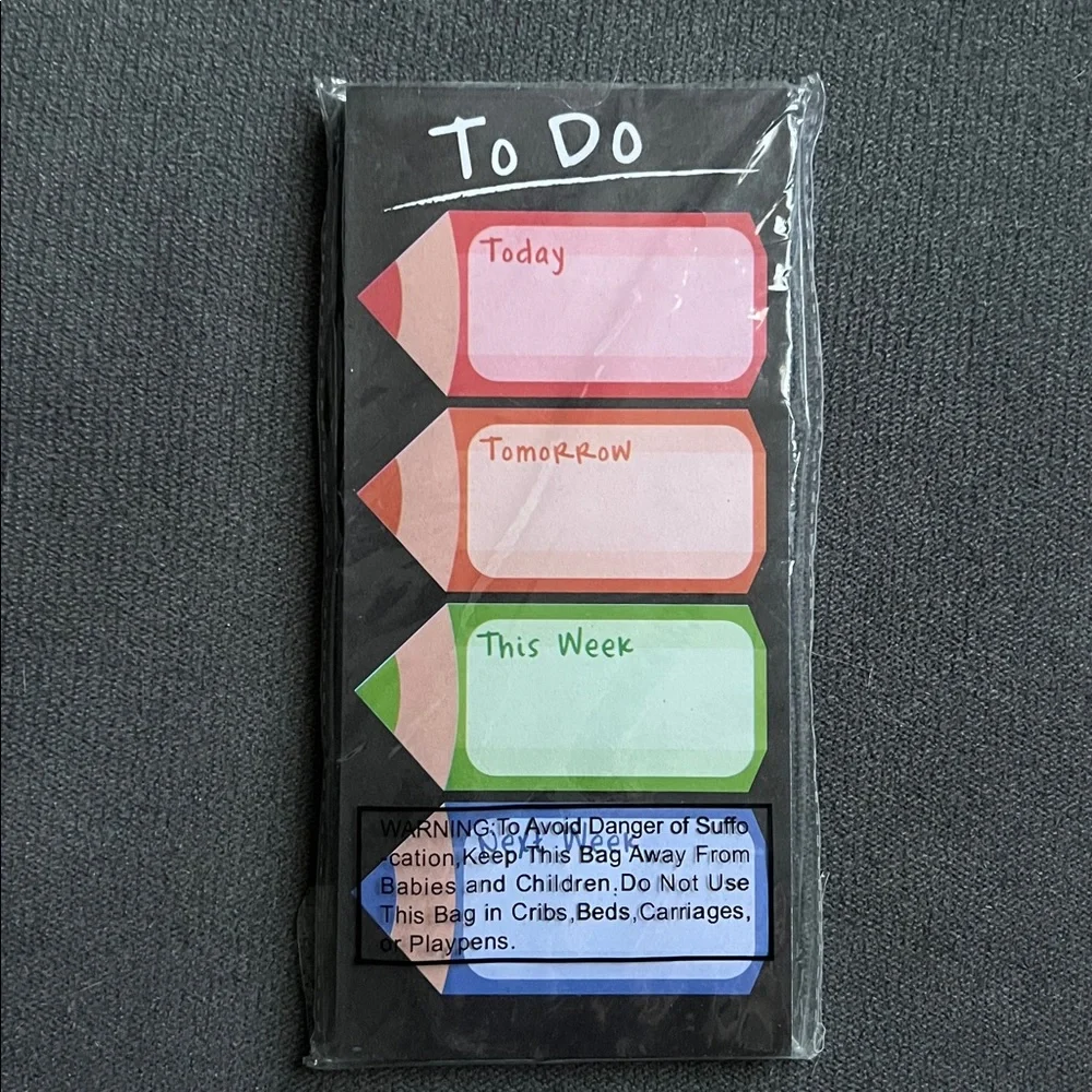 Note pad weekly task list to do lists